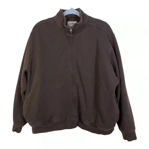 LL Bean Katahdin Iron Works  zip up Sweatshirt Jacket shacket Fleece Lined - Picture 1 of 4